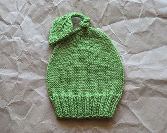 Baby Leaf Hat Knitting Pattern | Newborn Beanie PDF in English (Digital Download)