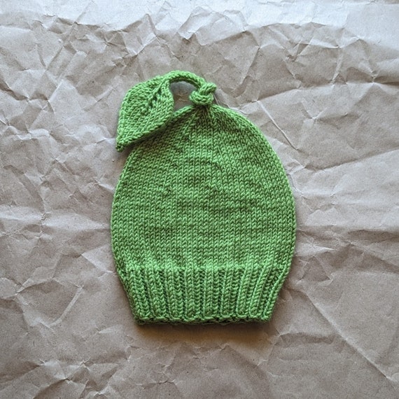 Baby Leaf Hat Knitting Pattern | Newborn Beanie PDF in English (Digital Download)