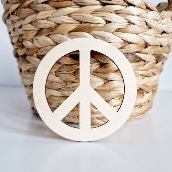 Peace Zeichen Ausschnitt, Holz Peace Zeichen Form, Peace Symbol Ausschnitt, Peace Symbol Holz Ausschnitt, unfertige Holz Peace Ausschnitt