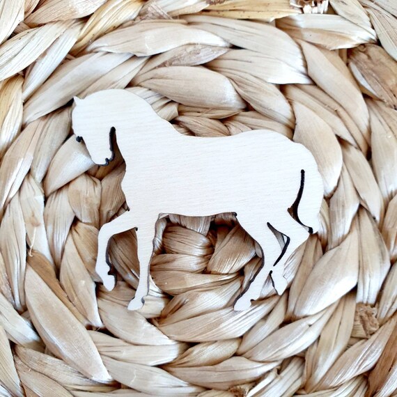 Horse Wooden Cutout Shape Wooden Horse Shape Wood Horse Etsy