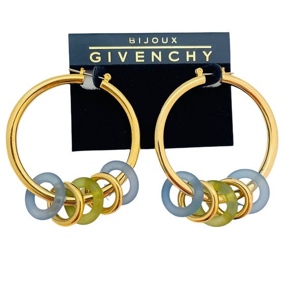Vintage GIVENCHY gold hoop earrings - image 1