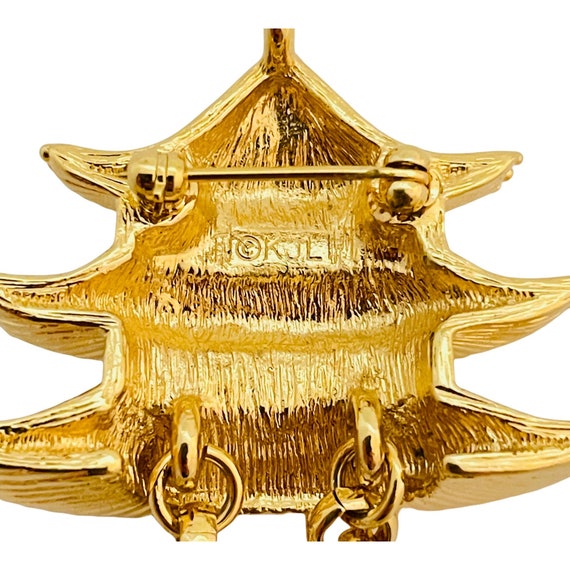 Vintage Kjl KENNETH JAY LANE Asian pagoda dancers… - image 4