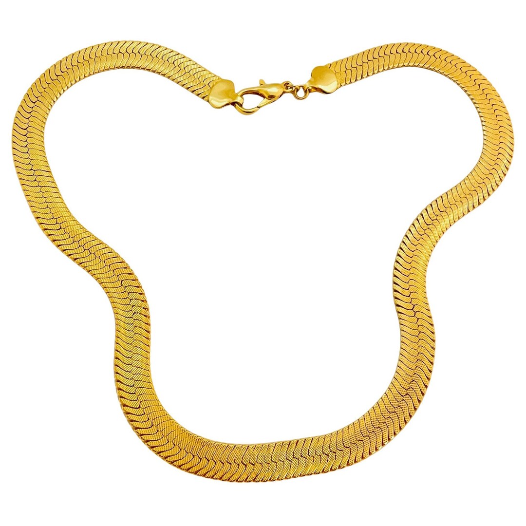 ◆VINTAGE HOLLYWOOD◆ Diagonal Snake Chain Necklace VH24NNNE VINTAGE WHITING AND DAVIS GOLD TONE 24-IN NECKLACE | eBay