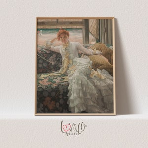 PRINTABLE Vintage Woman portrait | Oil painting Wall Art Digital Download | LA_104