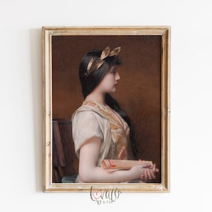 Antique neoclassic Portrait Woman, Vintage Print living room Wall Decor Digital, PRINTABLE Digital Download, LA_151