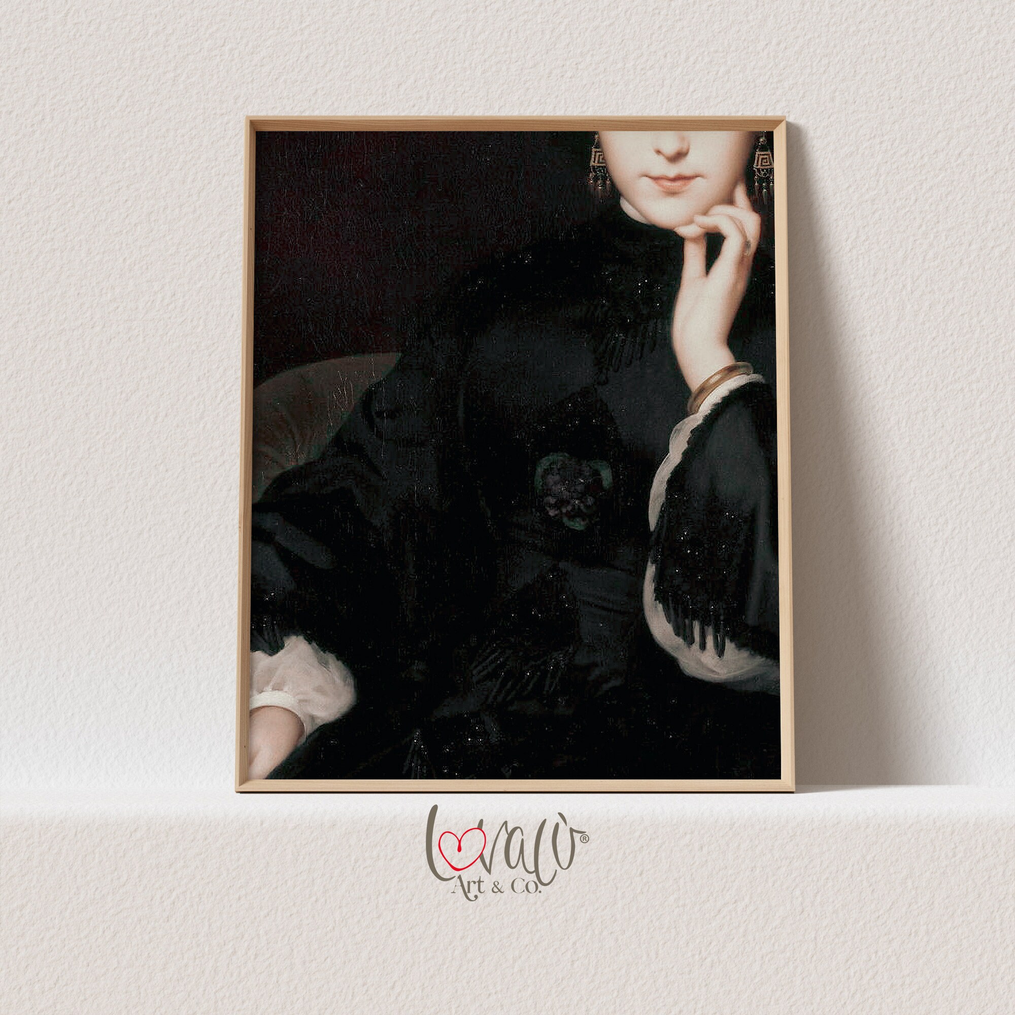 Moody Victorian Portrait Painting, Woman Wall Art, Vintage Art Print ...