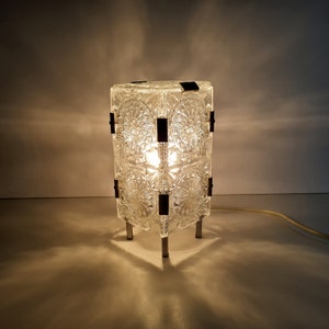 Vintage Mid Century Modern glass lamp from Lustry kamenický šenov, 1970s