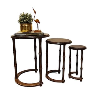 Vintage Mid Century Modern Nesting Table Set of 3