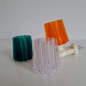 Vintage Mid Century night lamp with 3 plastic lampshades