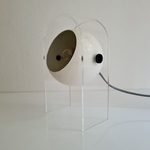 Vintage Space Age Atomic Eyeball Adjustable Acrylic / metal table Lamp 70