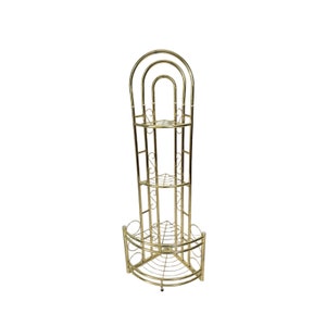 Vintage Hollywood Regency  brass corner rack or flower stand