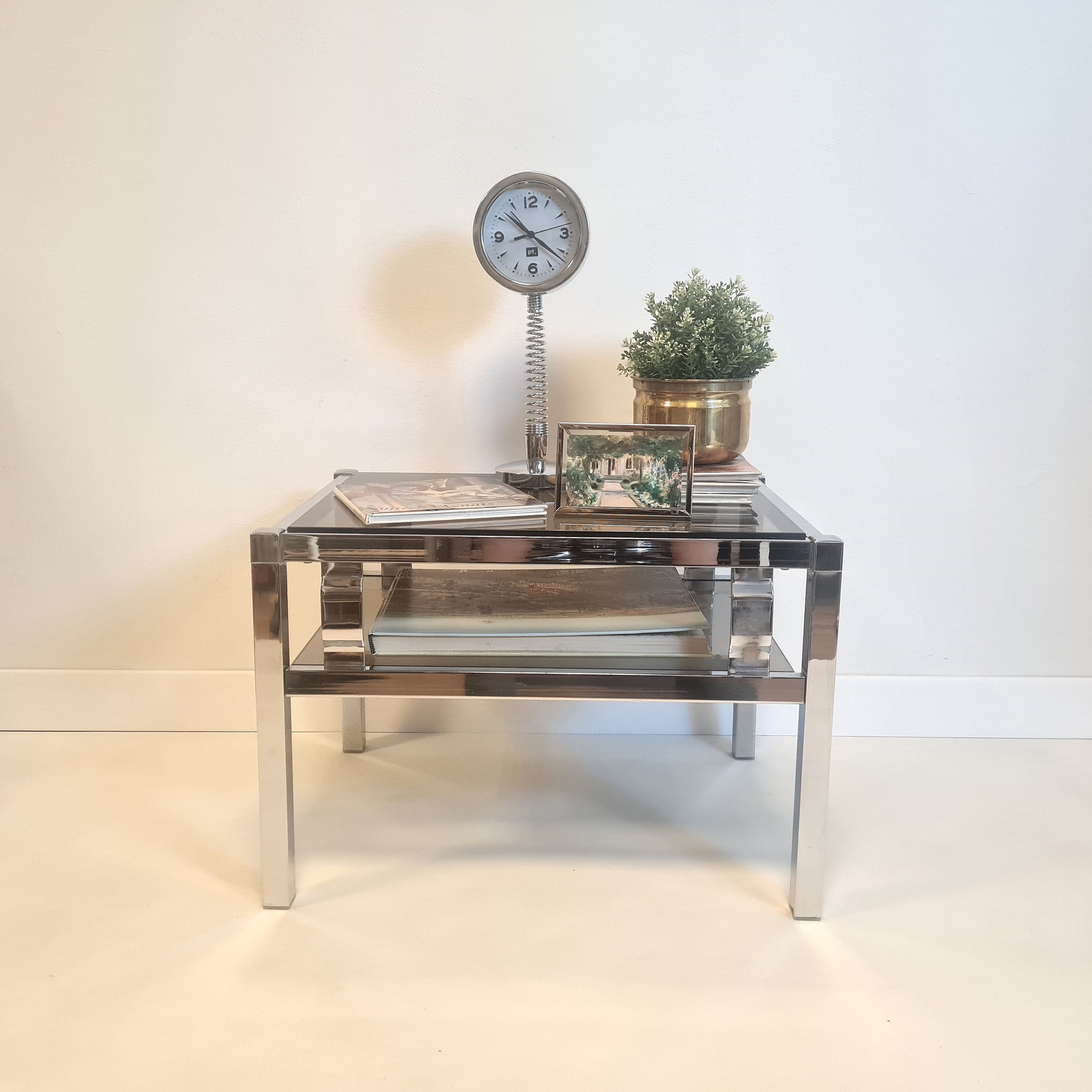 Neiman Marcus Chrome Display Table Intricacy – Fixtures Close Up