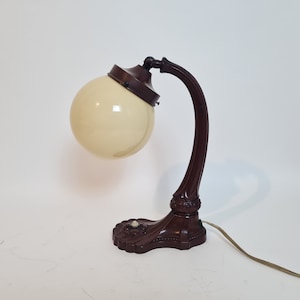 Vintage Art Nouveau wall table lamp, Czechoslovakia 30s
