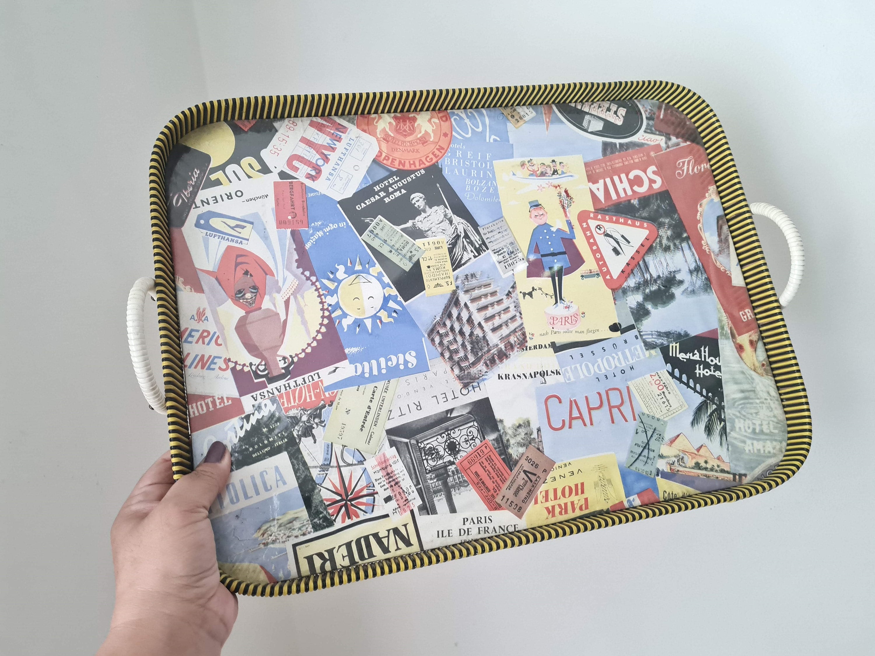 Mid Century Modern Serving Tray With Handles 60s - Etsy