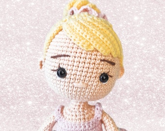 BALLERINA Mädchen häkeln handgemachte Miniatur-Puppe Geburtstags- und WEIHNACHTSGESCHENK, nettes strickendes Spielzeug, Kinderzimmer-Dekoration