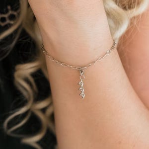 Sterling Silver DNA Charm Bracelet, DNA Jewellery, Science Jewellery, Chemistry Bracelet, Chemistry Gift, Biology Bracelet, Biology Gift