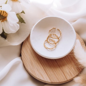 Set of 3 DNA Helix Ring Gold, DNA Jewellery, DNA ring, Science Jewellery, Chemistry Ring, Biology Ring, Women in stem