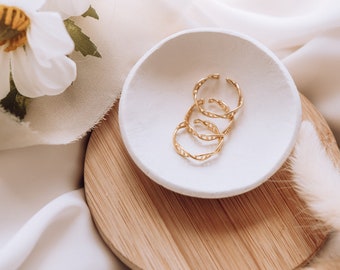 Adjustable Gold plated Sterling Silver DNA Helix Ring, Science Jewelry