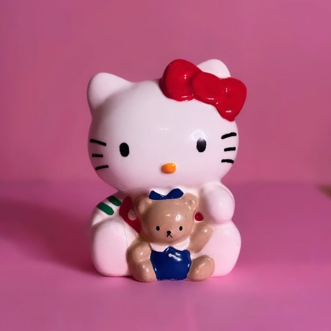 Rare Vintage Sanrio Ceramic Hello Kitty Piggy Bank With Teddy Etsy