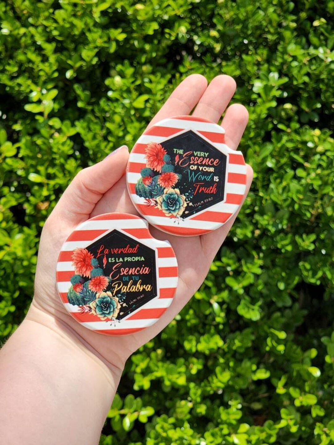 JW 2023 Year Text Ceramic Car Coaster English or Spanish Etsy