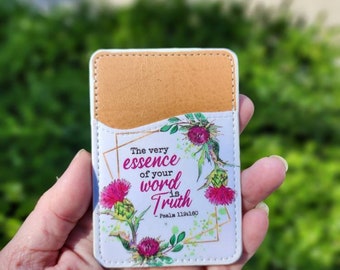 Contact Card Holder - Psalm 119:160 - JW Year Text 2023 - English or Spanish - Thistle