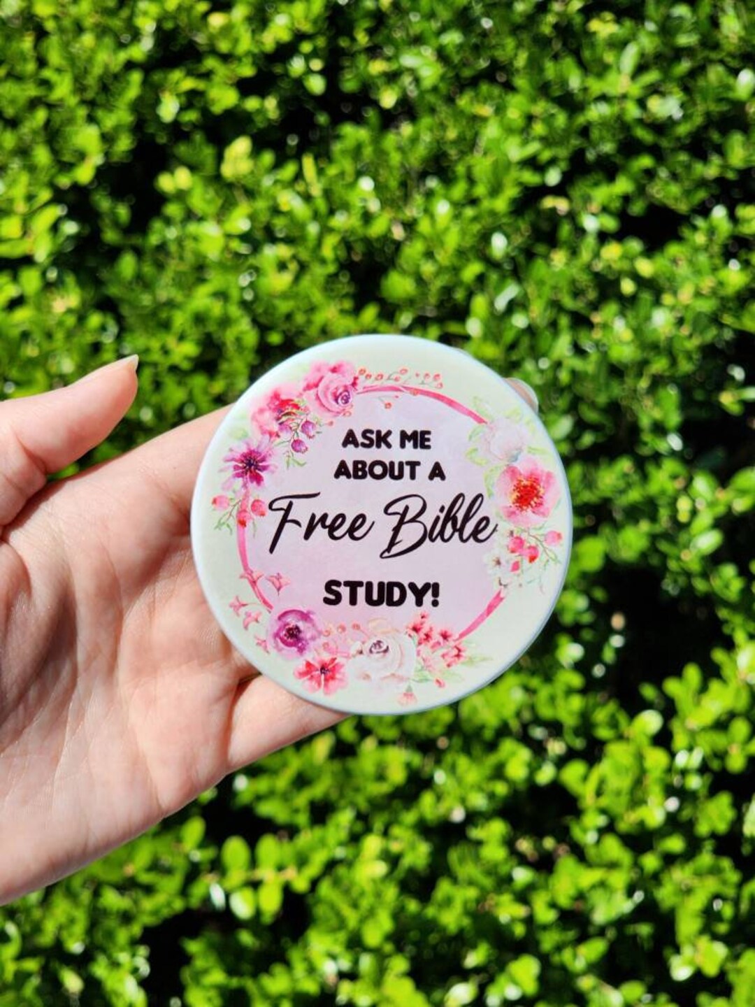 3 Ask Me About Free Bible Study Button/pin English or Spanish - Etsy