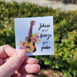 JW - Square Vinyl Sticker - Jehovah is My Strength  - Spanish or English