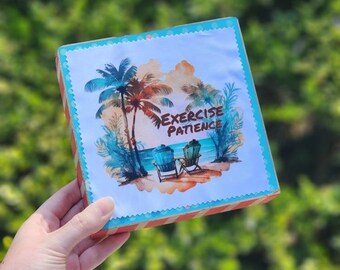 Microfiber Lens Cloth - Exercise Patience- English or Spanish - Sunset