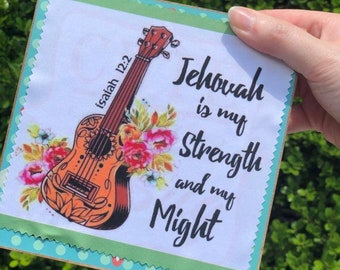 Microfiber Lens Cloth Power - Jehovah is my Strength and my Might - English or Spanish