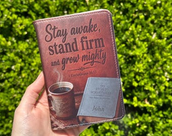 JW Small Tract Holder - 1 Corinthians 16:13 - Stay Wake, Stand Firm, grow mighty