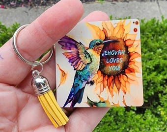 Jehovah Loves You- Keychain - English or Spanish