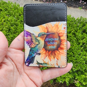 Adhesive Contact Card Holder - Jehovah LovesYou - English or Spanish