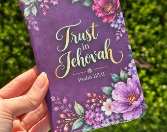 JW Small Tract Holder - 2027 Year Text - "Trust in Jehovah" - Psalm 115:11 - Plum