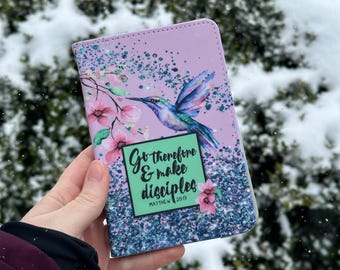 Small Tract Holder - Go Make Disciples  - English or Spanish - Hummingbird - Personalized