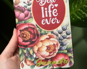 JW Small Tract Holder - Best Life Ever - Personalized - burgundy