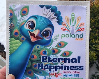 JW Microfiber Lens Cloth - 2026 Eternal Happiness Poland International Convention - Peacock