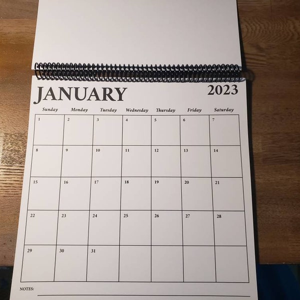 12x12 Blank Scrapbook Calendar Etsy