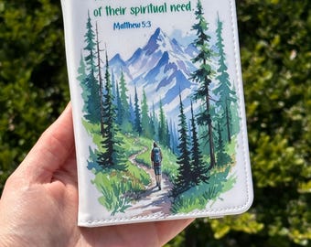 Small Tract Holder - 2026 Year Text - Matthew5:3  - English or Spanish - Hiker - Personalized