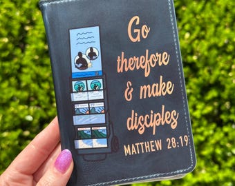 Small Tract Holder - Go Make Disciples  - English or Spanish - Cart - Personalized - black
