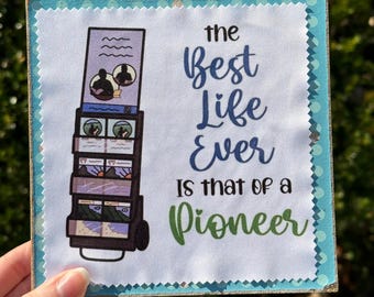 Microfiber Lens Cloth  - Pioneer Best Life Ever - English or Spanish