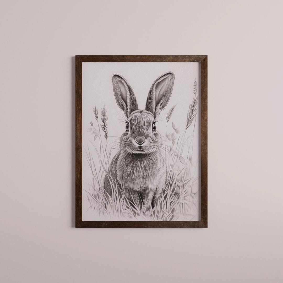 Rustic Print Rabbit This item is unavailable - Etsy