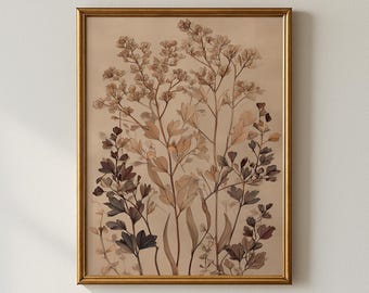 Vintage Wildflower Botanical Print, Gallery Wall Art (Digital Download)
