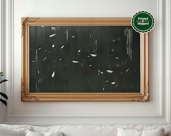 Moody Abstract Oil Painting Print: Neutral Minimalist Wall Art, Extra Large