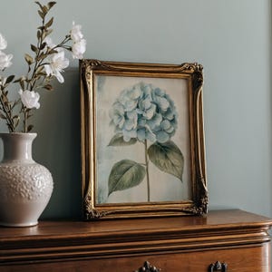 Blue Hydrangea Flower Print: Vintage Botanical Spring Wall Art, French Country Decor, Printable (Digital Download) image 5