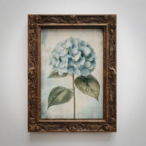 Blue Hydrangea Flower Print: Vintage Botanical Spring Wall Art, French Country Decor, Printable (Digital Download) image 11