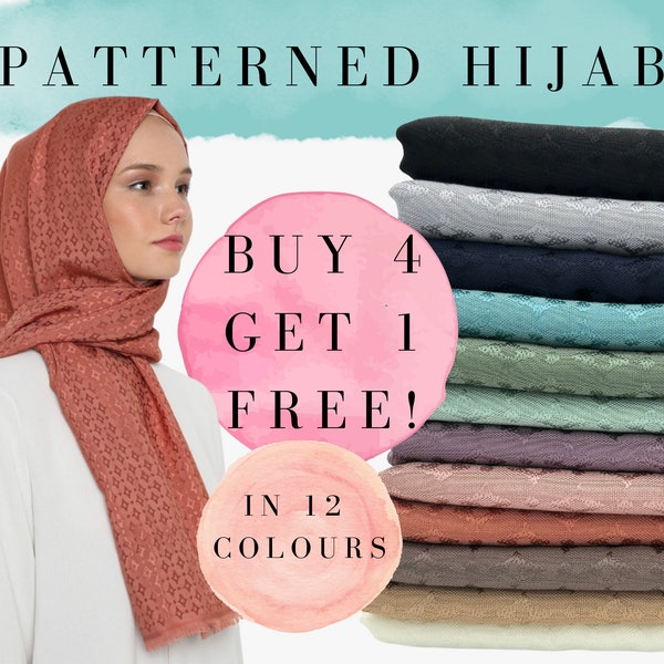 Premium Unique Pattern Hijab Set Châles de haute qualité Foulards de luxe Idée cadeau pour les femmes musulmanes Plaine Rectangle Maxi Wraps Jersey Soie