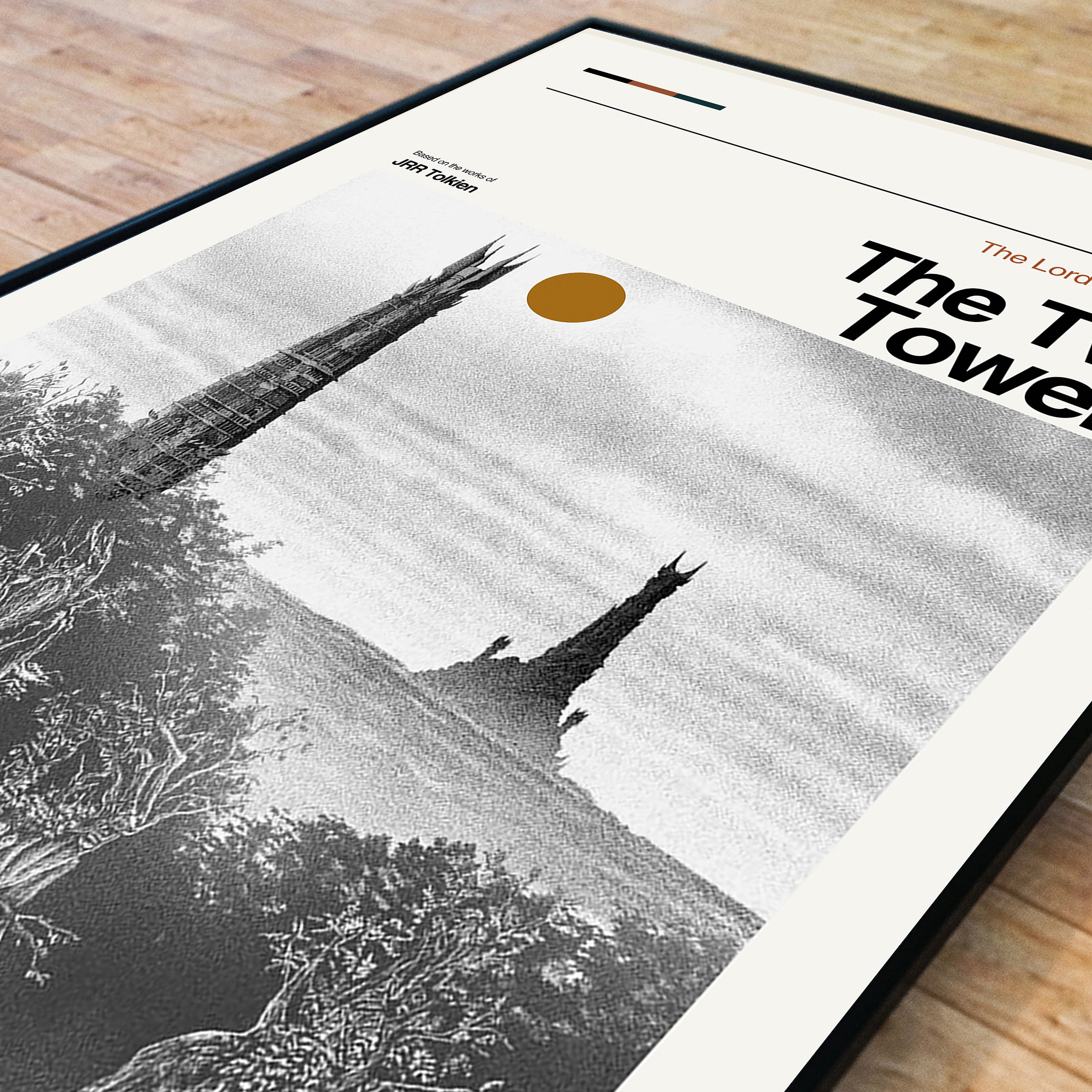 The Two Towers - Lord of the Rings - Retro Poster - Print Art - Vintage ...