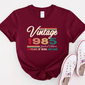ShirtInvaders Custom 1986 Birthday T-Shirt For Men - Made In (Birth Year) - 38th Birthday Gift Idea In Size F/5X
