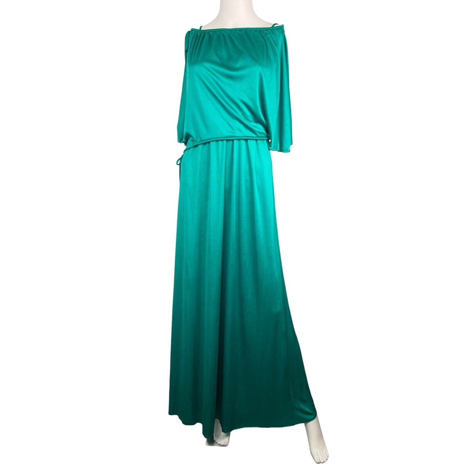 Vintage House of Bianchi Emerald Green Long Dress 1970s - Etsy