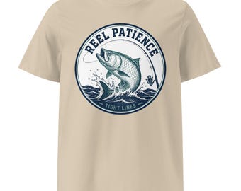 Reel Patience Fishing Shirt | Tarpon Tight Lines Tee | Organic Cotton Fisherman Gift